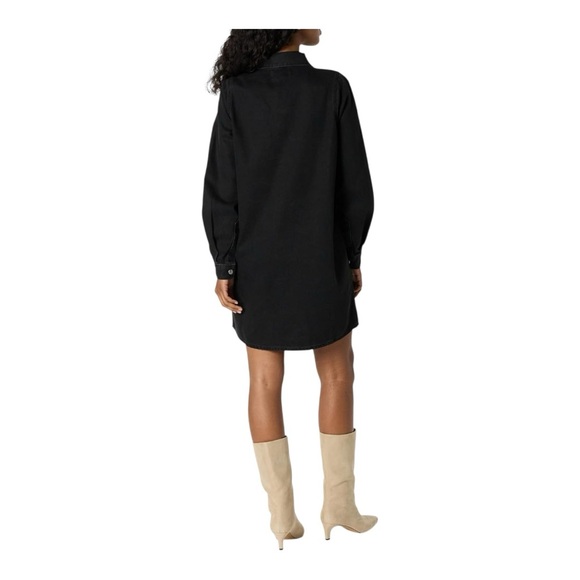 NWT! The Drop Black Denim Katerina Button-Up Long Sleeve Dress. Size Small. - Picture 4 of 12